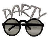 Gümüş Simli Party Yazılı Parti Gözlüğü Show