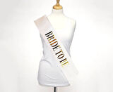 Altın Yazılı Bride To Be Simli Kuşak Kemer