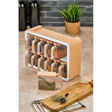 12'li Standlı Kaşıklı Baharatlık Seti