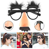 Eğlenceli Kılık Değiştirme Kaş Bıyık Mizah Gözlüğü 9x13 cm