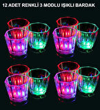 LED Işıklı Eğlence Bardak Seti 12 Adet