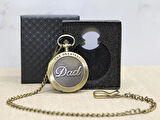 Özel Kutulu Dad (Baba) Tasarımlı Antik Köstekli Saat