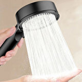 BUFFER® 5 Fonksiyonlu Yüksek Basınçlı Ayarlanabilir Siyah Duş Başlığı