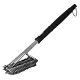 BUFFER® Mangal Izgara Temizleme Fırçası – Paslanmaz Çelik Telli, Uzun Saplı Grill Temizlik Aparatı Mangal Temizlik Fırçası