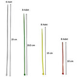 BUFFER® 30 Parça Plastik Kablo Kelepçe Seti Kablo Düzenleyici Bağlama Bantları