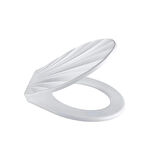 BUFFER® Desenli Şık Ergonomik Rahat Beyaz Renk Klozet Kapağı