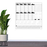 BUFFER® Çarpım Tablosu Ezberleme Manyetik Duvar Stickerı 105 x 100 cm