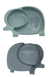 BUFFER® Bebek ve Çocuk için Sevimli Fil Model Desenli Yemek Bebek Mama Kabı Bölmeli Tabak