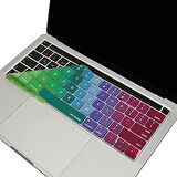 McStorey Macbook Pro Klavye Koruyucu Touchbarlı A1706 A1989 A2159 A1707 A1990 Uyumlu Dazzle Pembe Yeşil