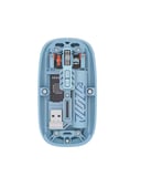 800 1600 DPI Ayarlanabilir Mavi Kablosuz Mouse Pilli