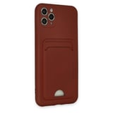 MEPA Najmaddin İphone  Pro Max Kılıf Kelvin Kartvizitli Silikon - Bordo Najmaddin