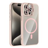 MEPA Najmaddin Joko  İphone 14 Pro Max Remim Lensli Magsafe Standlı Kapak - Pembe Najmaddin