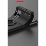 MEPA Najmaddin Samsung Galaxy M51 Kılıf Range Yüzüklü Silikon - Siyah-kırmızı Najmaddin