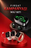 Hepsi Yeni Nesil Kaliteli Akıllı Saat ve Kablosuz Bluetooth Kulaklık Yüksek Ses Kaliteli Najmaddin