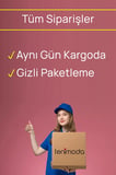 Çe Büyük Kırmızı Kalp Desenli Siyah Saten Gecelik Najmaddin
