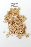 Tedar Oya Abiye Bileklik Kolye Pleksi Metalik Plastik Pul Altın Renk 24 gram 270 adet - BNC537 Najmaddin