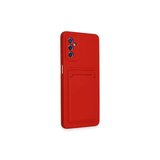 Tedar Samsung Galaxy A14 4g Kılıf Kelvin Kartvizitli Silikon - Kırmızı Najmaddin