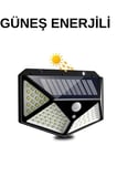 Hepsi Solar Sensörlü Duvar Lambası Bahçe Lambaso Parlak Beyaz Işık Suya Dayanıklı Najmaddin
