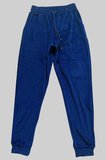 Tedar Parlak Kadife Cepli Pantolon Eşofman Pijama Altı Unisex Lastikli Paça Lacivert Najmaddin