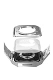 Mark Newface Apple Watch 44mm Metal Petek Kasalı Kordon - Gümüş Najmaddin