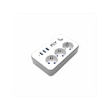 Hepsi FLY 3406-01 3 Soket 3 USB Akım Korumalı Priz 2.1A Anahtarlı 2Mt Kablo (Beyaz)(1923) Najmaddin