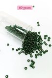 Tedar Dökme Cam Kum Boncuk Büyük Boy (6/0) 4 mm - 60 Gram - Şeffaf Koyu Yeşil - BNC136 Najmaddin