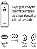 Tedar Type-c Şarjlı 2800mwh 1.5v Şarj Edilebilir 2’li Aa5 Kalın Pil - Lityum Iyon Batarya Najmaddin