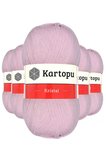 Tedar 5 Adet Kristal Çift Katlı El Örgü Lif İpi Açık Pembe K699 - kartopu mudanis Najmaddin