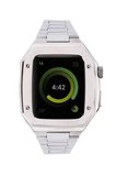 Mark Newface Apple Watch 45mm Metal Petek Kasalı Kordon - Gümüş Najmaddin