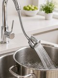 Mey Mey İthalat Ayarlanabilir Musluk Başlığı Esnek Spiral Hortumlu Lavabo Uzatma Aparatı Najmaddin