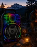 8 İnç Karaoke Hoparlör USB AUX FM Destekli Işıklı Speaker Najmaddin