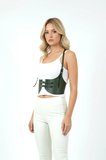 Beru Haki Renk Kalın Kadın Kemeri, Deri Kemer Harness - Brf605 Najmaddin