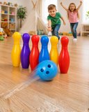 Mey Mey İthalat Çocuk Bowling Seti Renkli Top ve 6 Kuka İçeren Eğitici Oyun Najmaddin