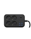 Çoklu Priz ve USB Şarj Ünitesi 4 Soket 2 Type C Güvenli Enerji Yönetimi Najmaddin
