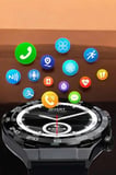 Akıllı Saat Yeni Nesil Bluetooth Bağlantılı Uyku ve Sağlık Takibi NFC ve GPS Najmaddin