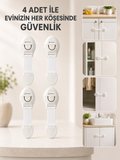 4 Adet Çok Amaçlı Çocuk Güvenlik Kilidi Dolap, Çekmece ve Gardırop İçin Najmaddin