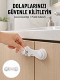 Mey Mey İthalat 4 Adet Bebek Güvenlik Dolap Kilidi Çift Taraflı Bantlı Kolay Montajlı Emniyet Seti Yeni Nesil Najmaddin