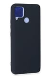 Mark Newface Realme C15 Kılıf Nano içi Kadife Silikon - Lacivert Najmaddin