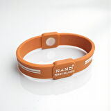 Nano Power Balance Denge Bilekliği – Enerji, Stres, Uyku ve Spor Performansı İçin Destek Turuncu 20 Cm.