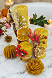 Nefha Candle Doğal Sarma Balmumu Mum 5 li Set