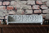 Neiwel Vintage Tenna Eskitme Beyaz Ahşap Stand Raf