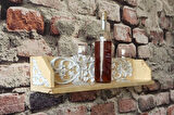 Neiwel Vintage Doa Wel Naturel Ahşap Bar Raf