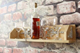 Neiwel Vintage Duen Nio Naturel Ahşap Bar Raf