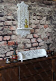 Neiwel Vintage Suen Eskitme Beyaz Ahşap Stand Raf