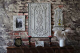 Neiwel Vintage Liva Eskitme Beyaz Ahşap Stand Raf