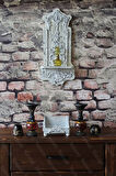 Neiwel Vintage Liva Eskitme Beyaz Ahşap Stand Raf