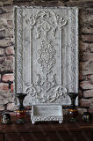 Neiwel Vintage Loa Eskitme Beyaz Ahşap Stand Raf