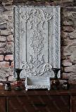 Neiwel Vintage Nova Eskitme Beyaz Ahşap Stand Raf