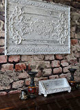 Neiwel Vintage Pai Eskitme Beyaz Ahşap Stand Raf