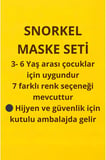 Çocuk Şnorkel Maske Seti 3–6 Yaş – Kulak Tıkaçlı Kutulu – Dalış Gözlüğü – Havuz & Deniz